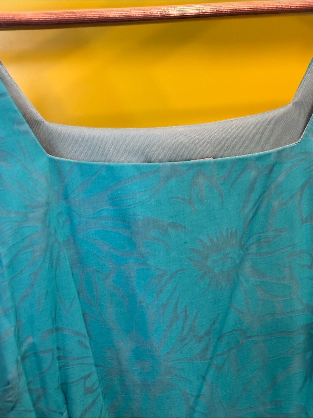 Vintage NEVER WORN Rabbit Rabbit Rabbit by Nordstrom Teal Square-Neck Dress - Picture 5 of 13